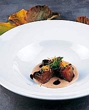 Veal Chop braised with chestnut cream