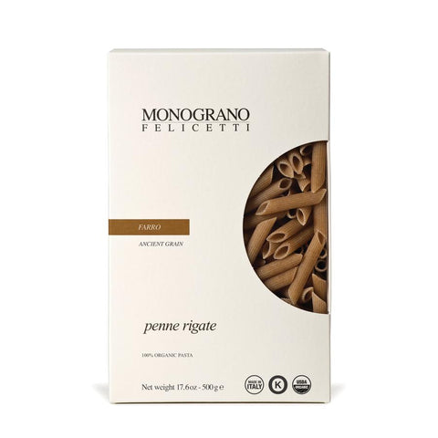 Monograno Felicetti Farro Penne Rigate Pasta – 17.6oz (500 g)