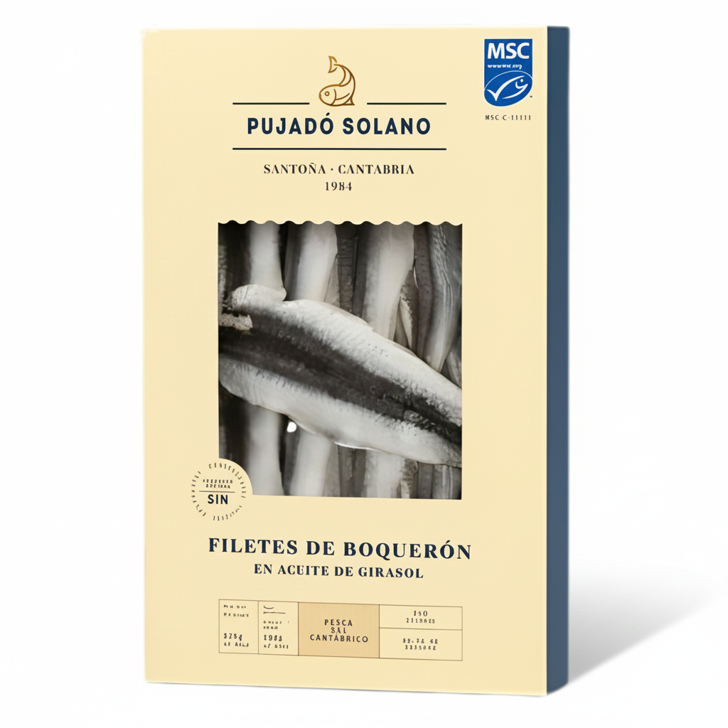 Boquerones White Anchovies Fillet of Cantabria-Spain - Pujado Solano