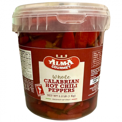 Alma Gourmet Whole Calabrian Hot Chili Peppers In Oil 1kg