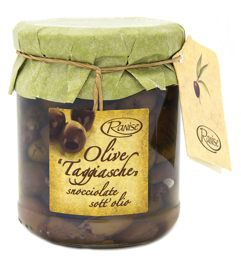 Pitted Taggiasca Olives in Olive Oil 6.3oz