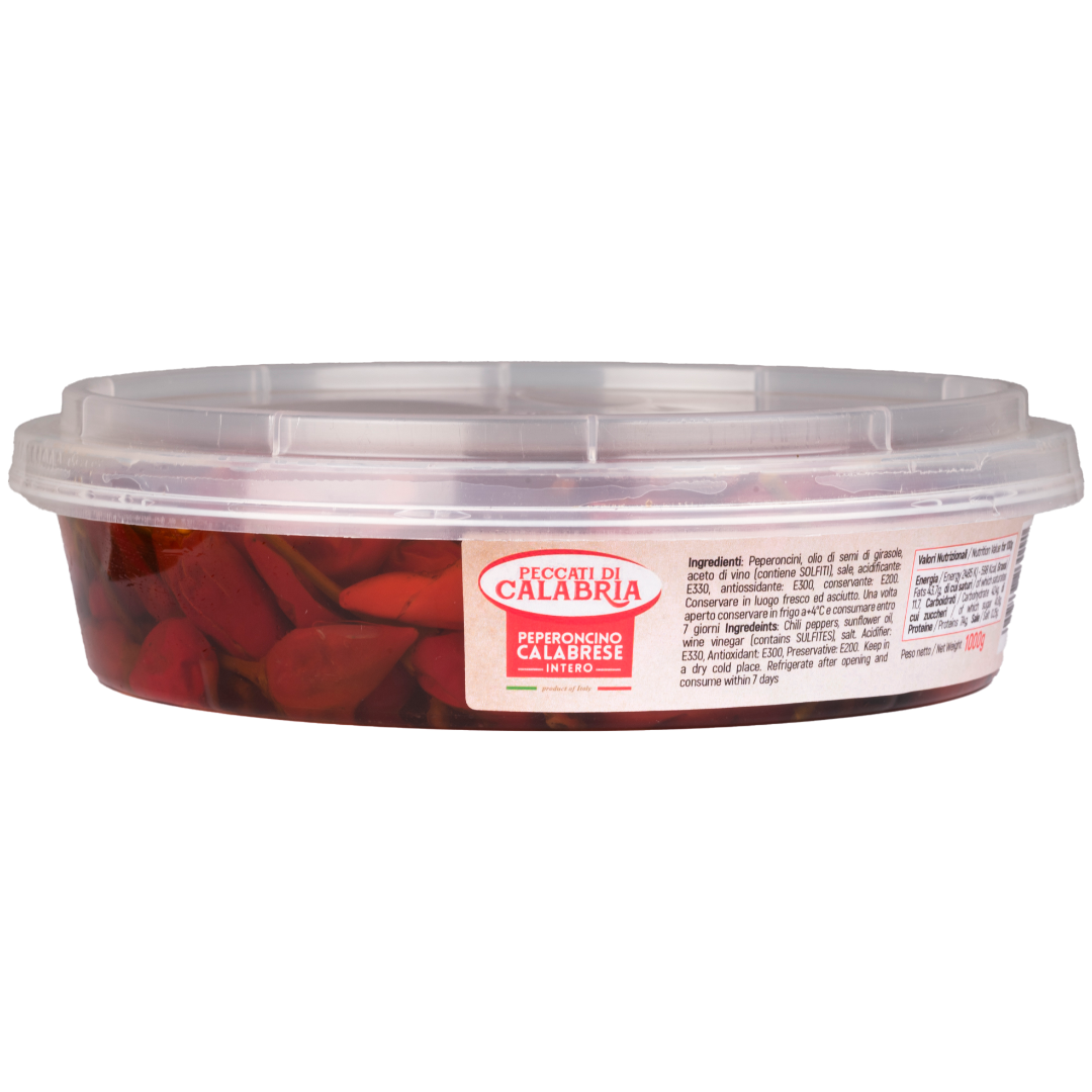 Whole Calabrian Hot Chili Peppers in Oil 1kg – Alma Gourmet