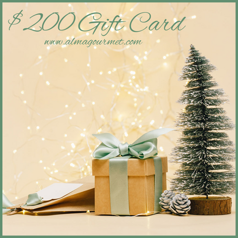 Alma Gourmet Holiday E-Gift Card $200