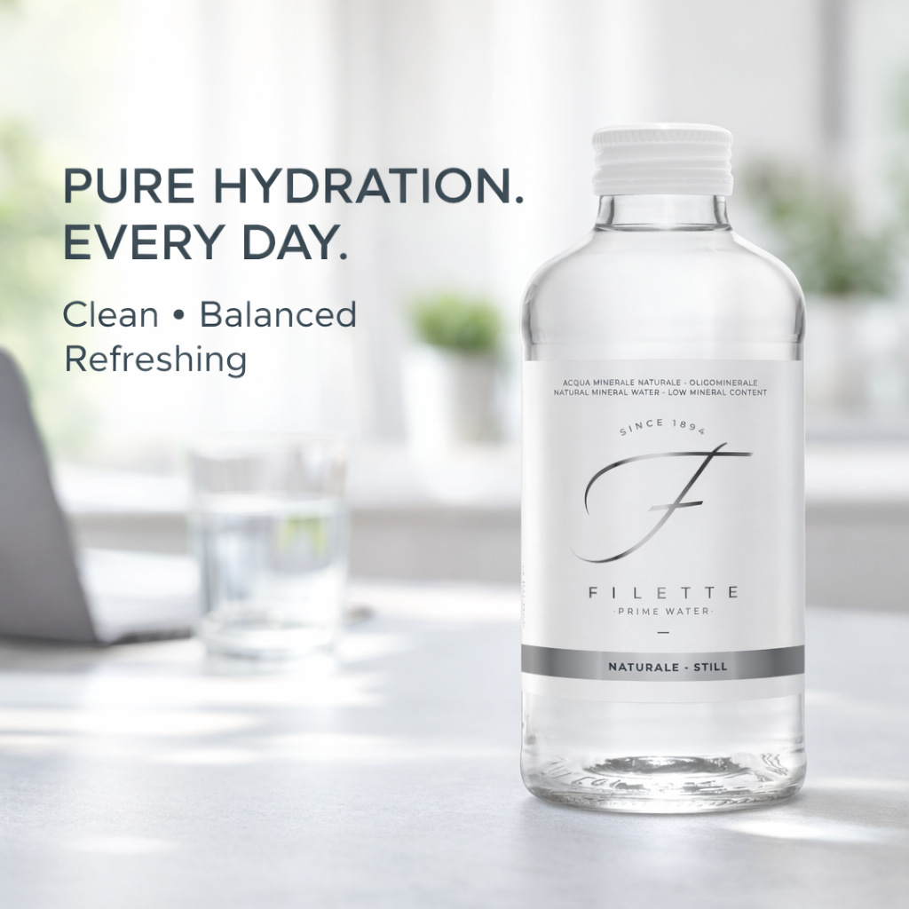 Natural - Oz Fl 16 Bottle Glass in Water Prime Filette ホテル　ナチュラル　ミネラルウォーター　瓶 FILETTE REGIS ST - 12 of Case ミネラルウォーター