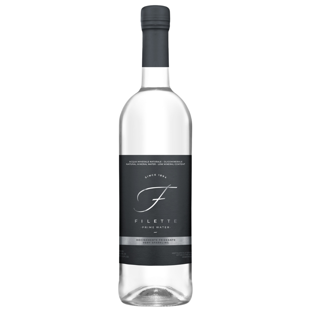 Filette Prime Water in Glass Bottle 25 Fl Oz - Sparkling - Case of 12 – Alma Gou