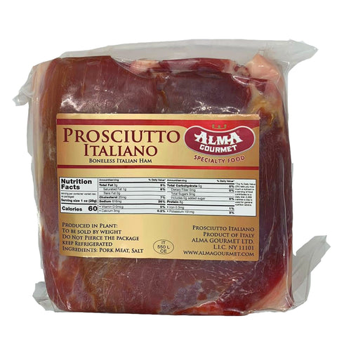 Alma Gourmet Italian Prosciutto Trimmed Block - Ready to Slice