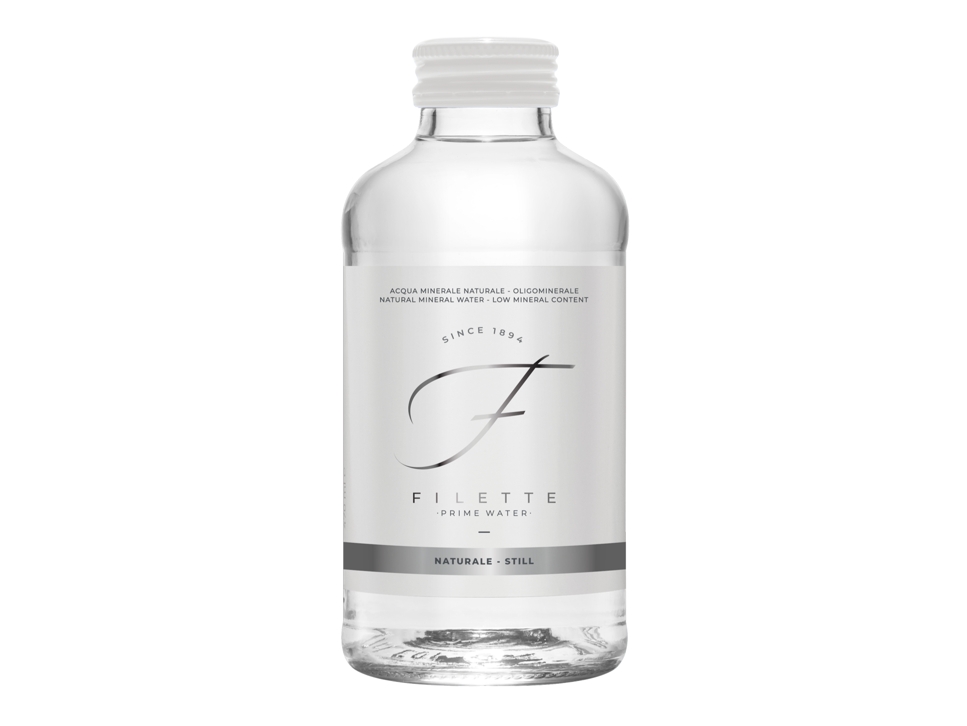 Filette Prime Water in Glass Bottle 16 Fl Oz - Natural - Case of 25 – Alma Gourm