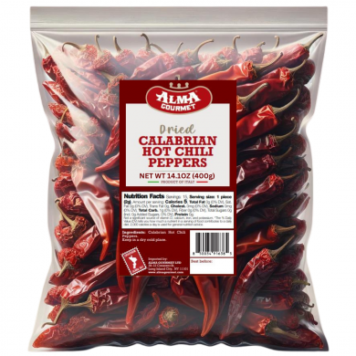 Whole Dried Calabrian Hot Chili Peppers 14.1oz – Alma Gourmet