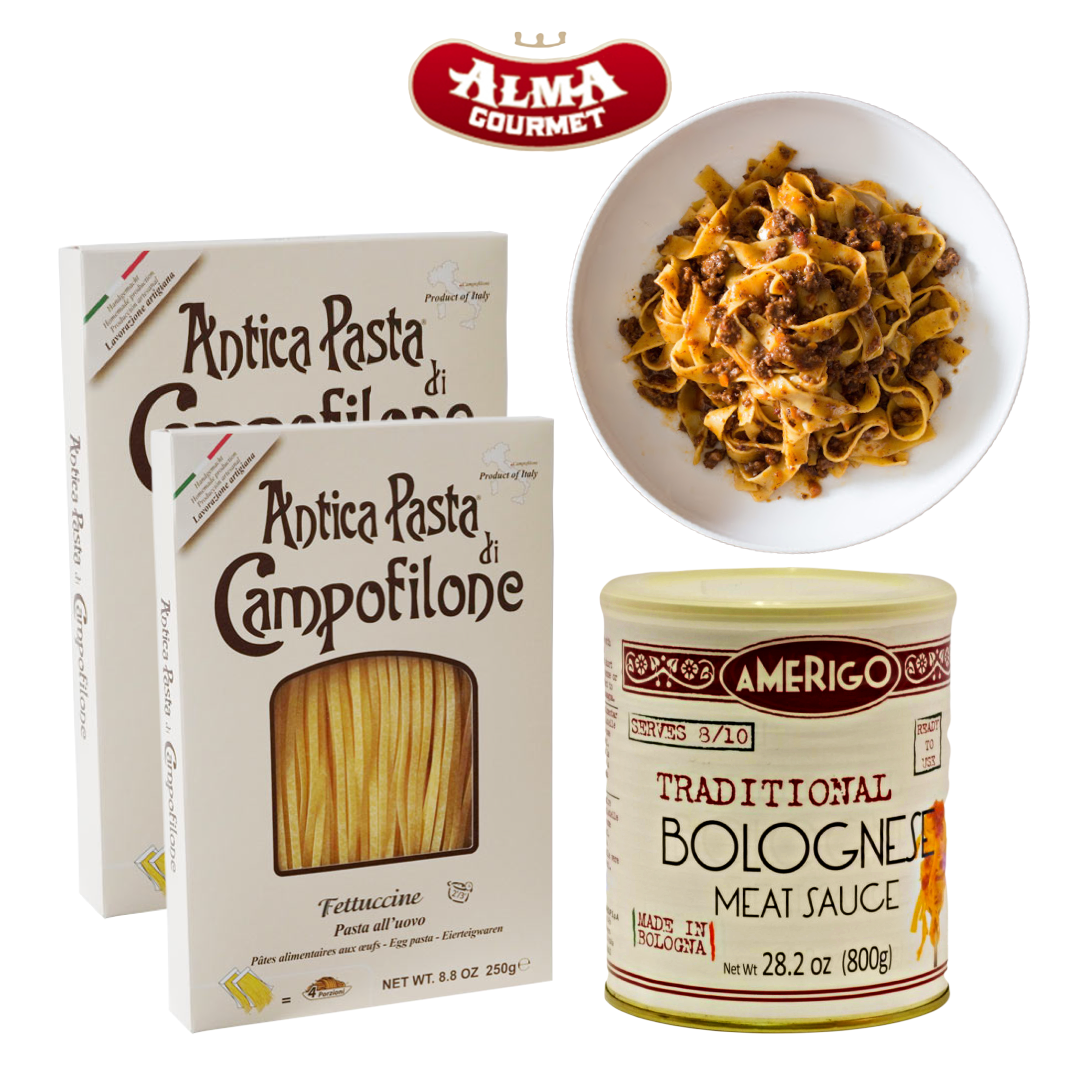 Shop Fettuccine Campofilone & Bolognese Sauce Dinner Kit | Alma Gourmet Store