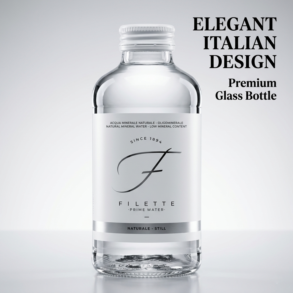 Filette Prime Water in Glass Bottle 16 Fl Oz - Natural - Case of 12