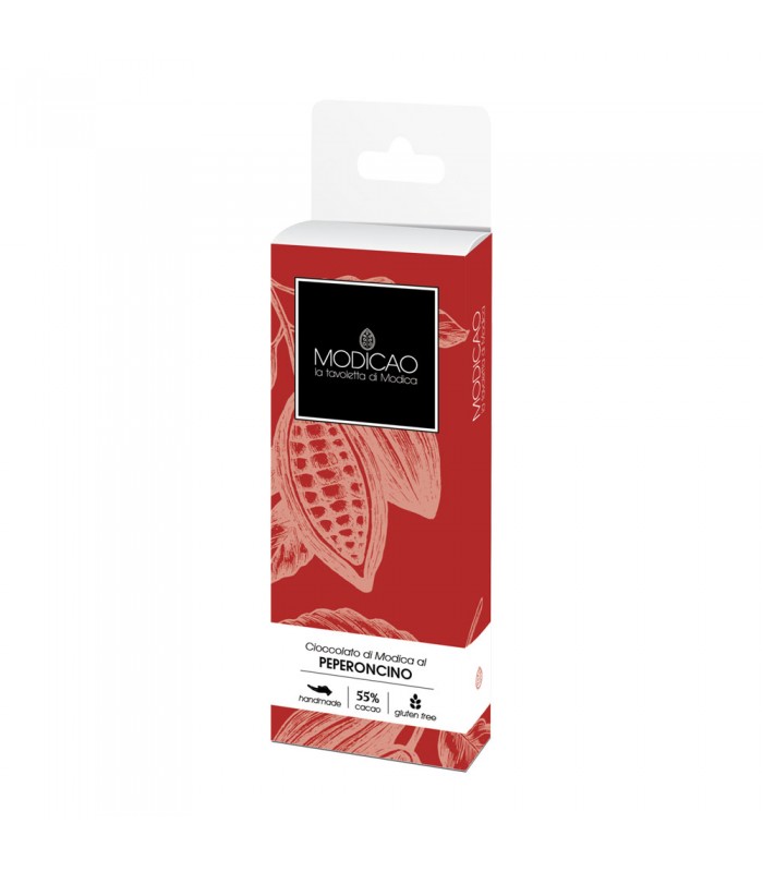 Modica Chocolate P.G.I. with Chili Pepper – 50gr Bar – Alma Gourmet