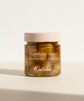 Jar of Lampascioni olives with 'Contadini' branding on a light background
