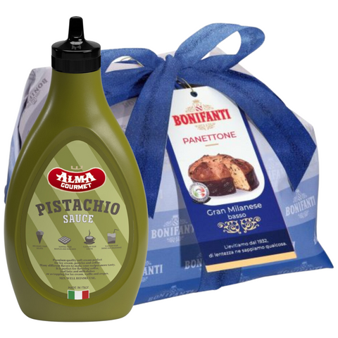 Bonifanti Panettone Classico & Pistachio Sauce to Garnish