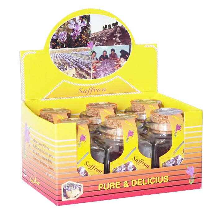 Spanish Pure Saffron Glass Jar - 6 Pack – Alma Gourmet
