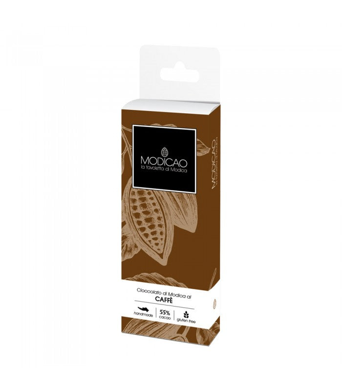 Modica Chocolate P.G.I. with Coffee – 50gr Bar – Alma Gourmet