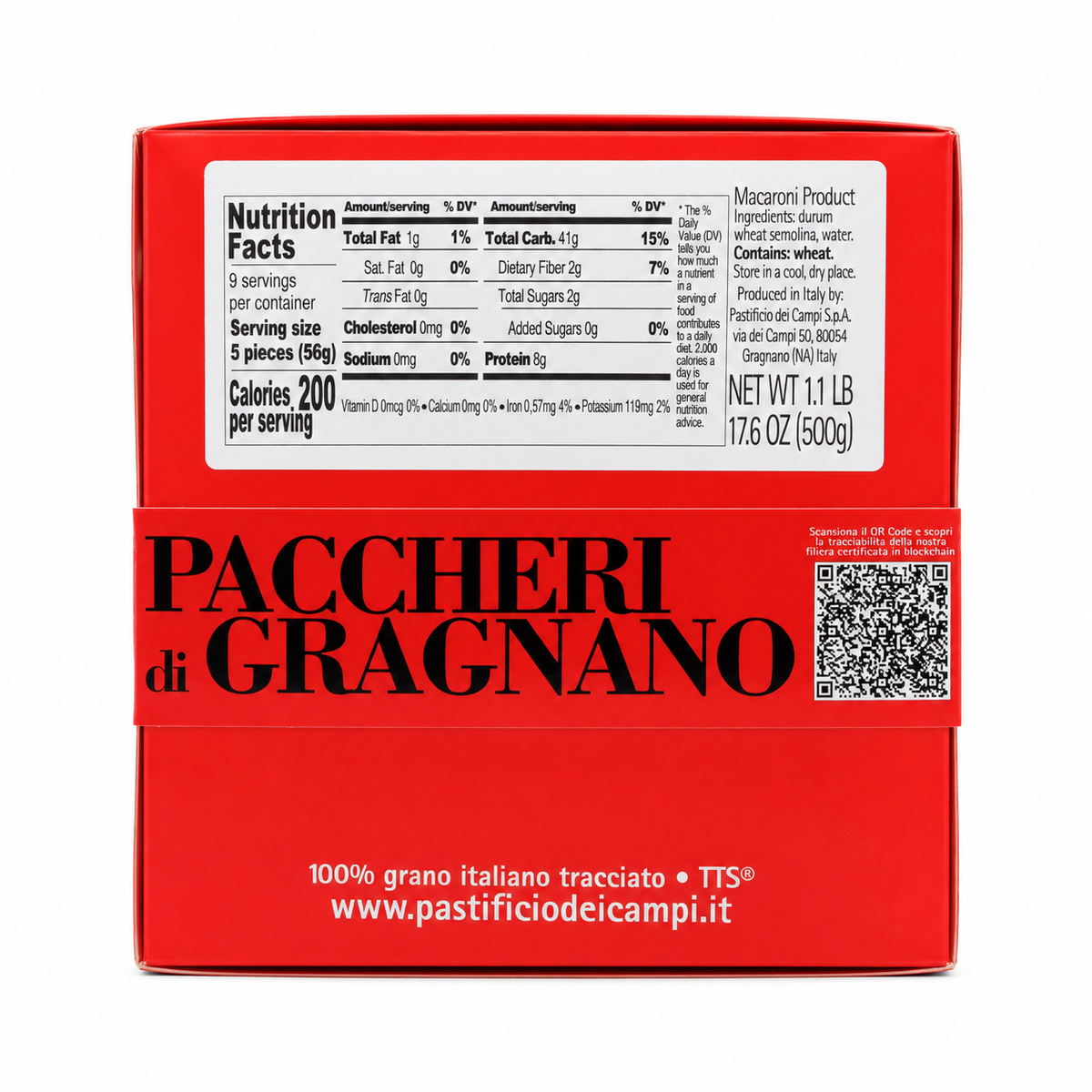 Paccheri Pastificio dei Campi - Pasta di Gragnanesi IGP