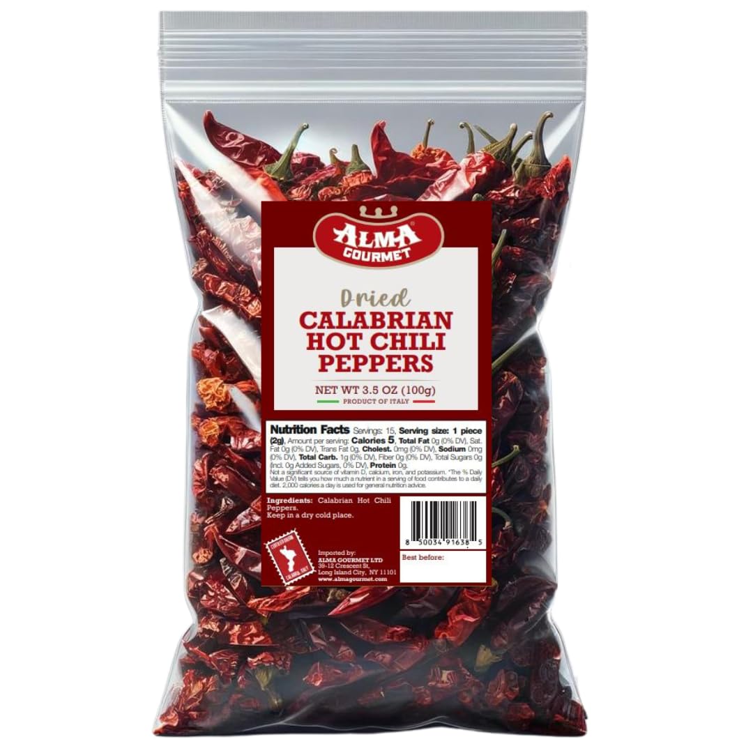 Hot Dried Calabrian Peppers - Peperoncino Secco Calabrese – Alma Gourmet